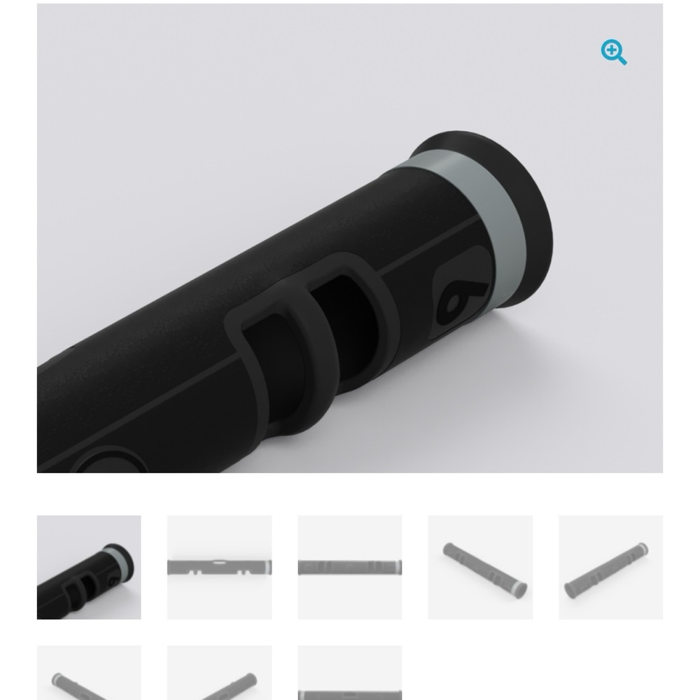 Black and Gray Handlebar Grip